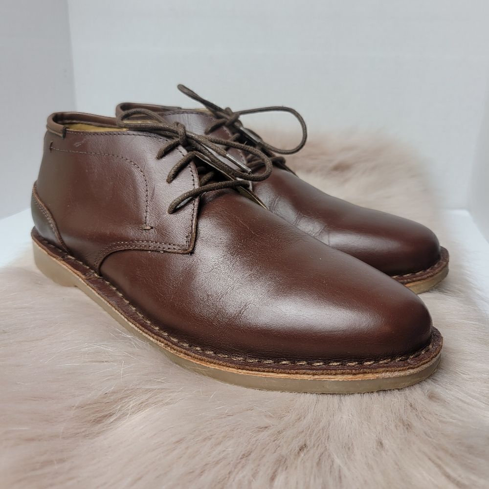 Kenneth Cole New York Real Deal Crazy Horse Brown Chukka Boots Shoes Size 7